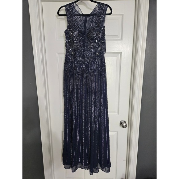 Lila Madison Blue Sequence Ball Gown - Picture 7 of 7